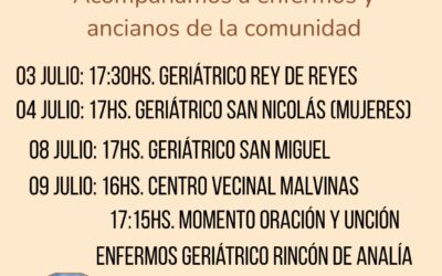 Ntra. Sra. del Carmen acompaña a los enfermos y ancianos de la comunidad.