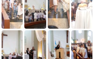 Celebramos la Primera Comunión de nuestros estudiantes de 5to grado.